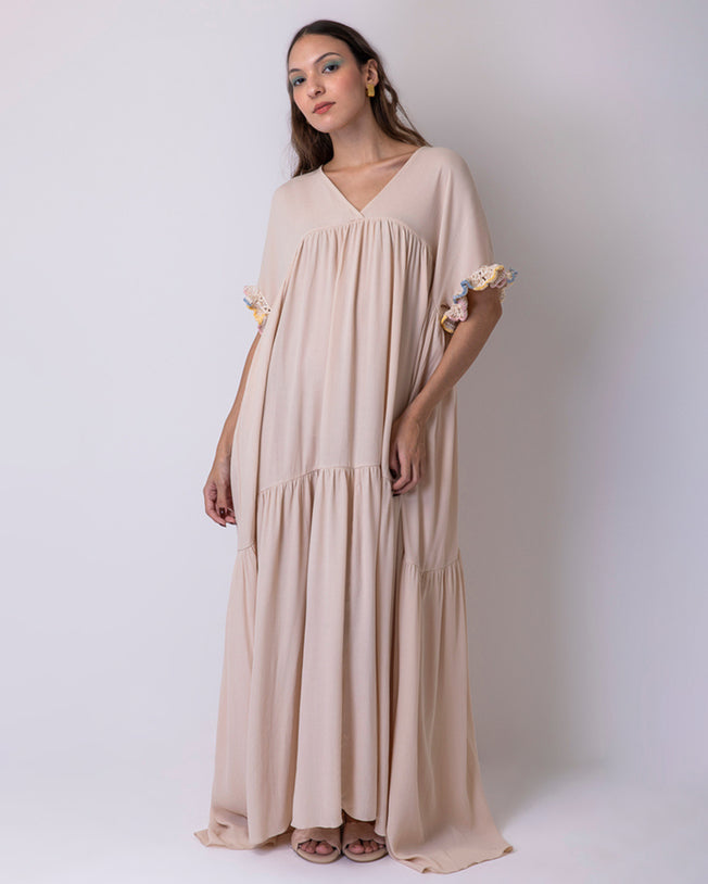 Tunic Sacada Maxi Dress - Champagne