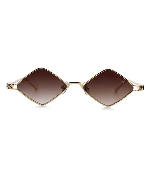 VE-ALMAZ Yellow Gold Gradient Brown Lenses