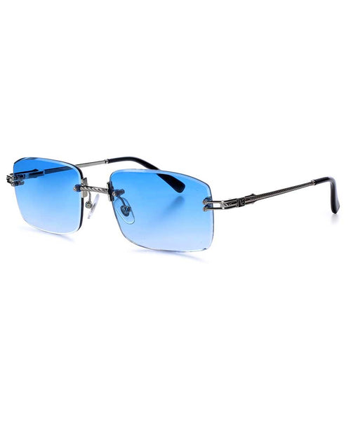 VE-MILANO White Gold with Blue Lenses