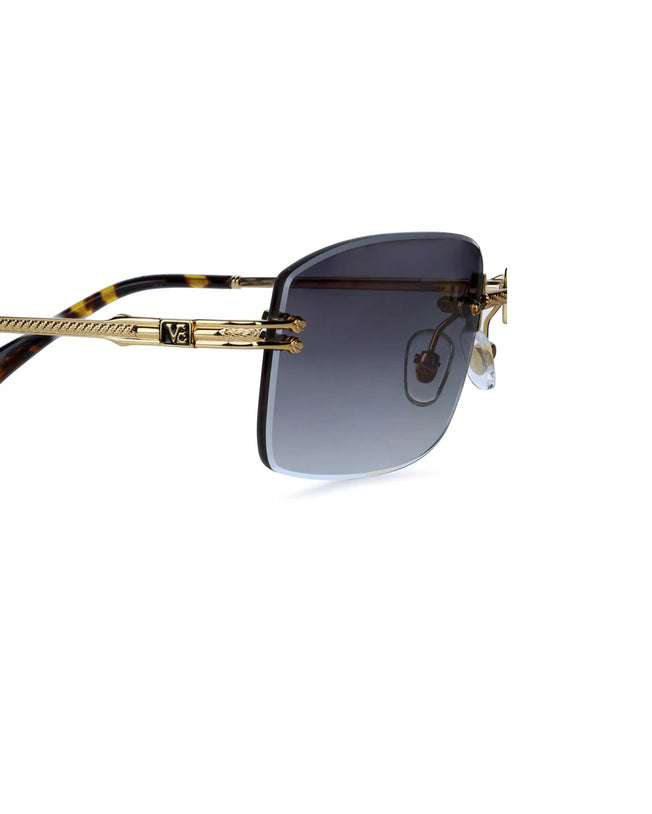 VE-MILANO Yellow Gold with Black Lenses