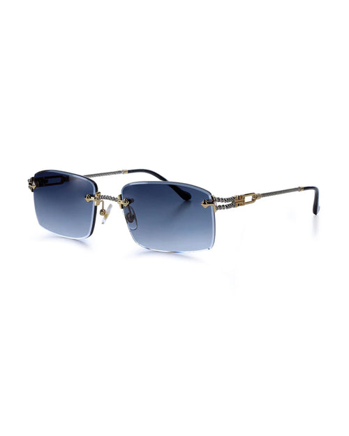 VE-Positano Yellow & White Gold with Dark Blue Lenses