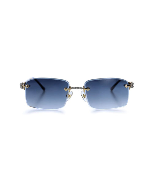 VE-Positano Yellow & White Gold with Dark Blue Lenses