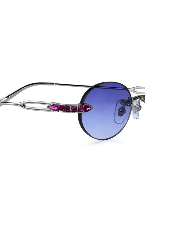 VE-SANTORINI White Gold with Purple Fuchsia Crystal Lenses