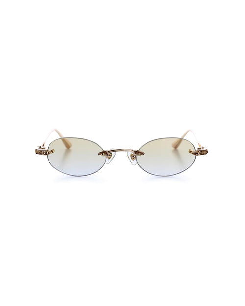 VE-SANTORINI Yellow Gold with Brown Topaz Crystal Lenses