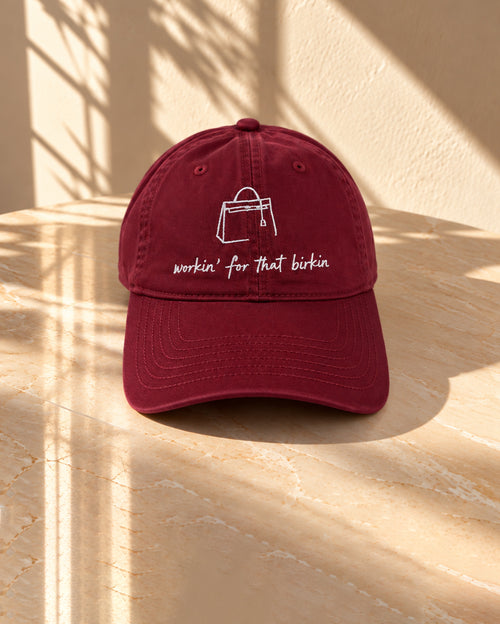 Workin' For That Birkin - Wine Red