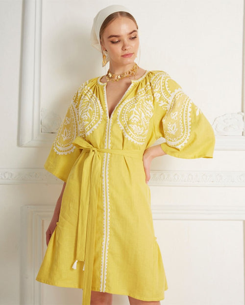 Areti yellow dress